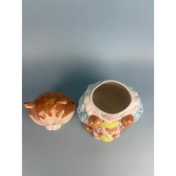 Mother Mama Cat with Kitten Cookie Jar Kitschy Anthropomorphic - Picture 8 of 8